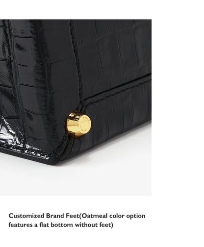 Genuine Leather Animal Print Flap Bag