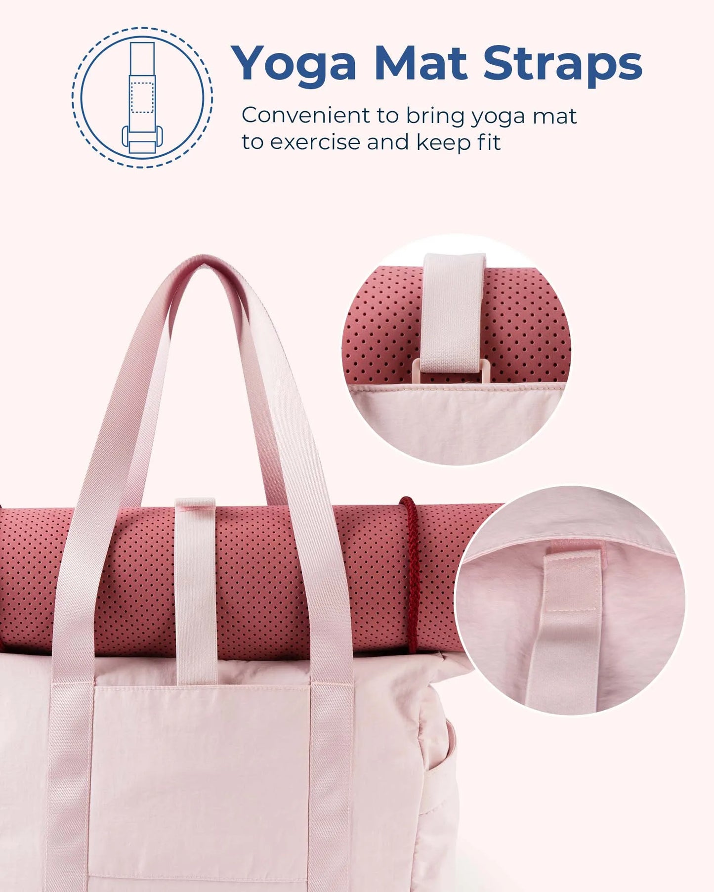 Milk Cotton Yoga Strap Tote Bag