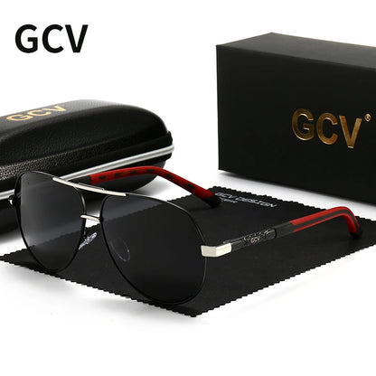 Vintage Aluminum Polarized Oval Sunglasses