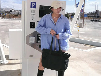 Milk Cotton Yoga Strap Tote Bag