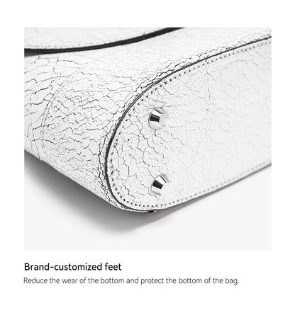 Cracked Genuine Leather Mini Bucket Bag – Cat Head Vintage Crossbody