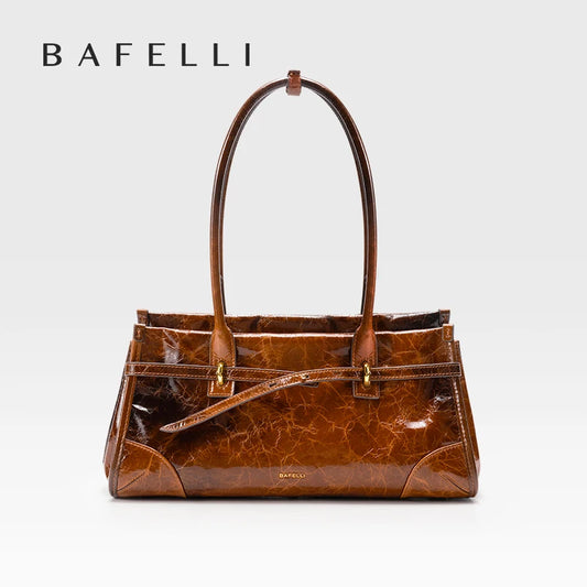 Genuine Leather Vintage Baguette Bag