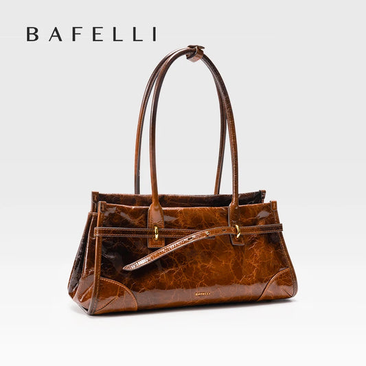 Genuine Leather Vintage Baguette Bag