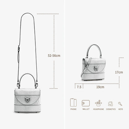 Cracked Genuine Leather Mini Bucket Bag – Cat Head Vintage Crossbody