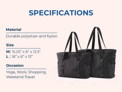 Milk Cotton Yoga Strap Tote Bag