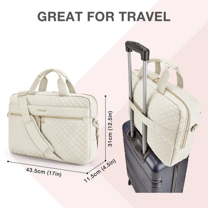 Nylon Structured Laptop Briefcase and Shoulder Bag