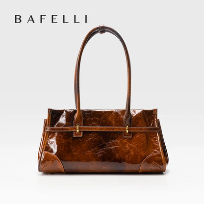 Genuine Leather Vintage Baguette Bag