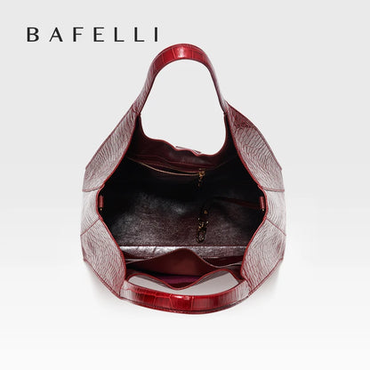 Crocodile Pattern Genuine Leather Tote – Business Commuter Style