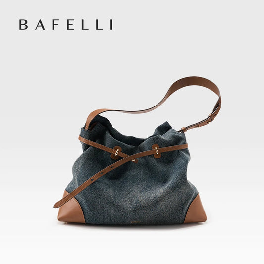 Denim Shoulder and Crossbody Bag