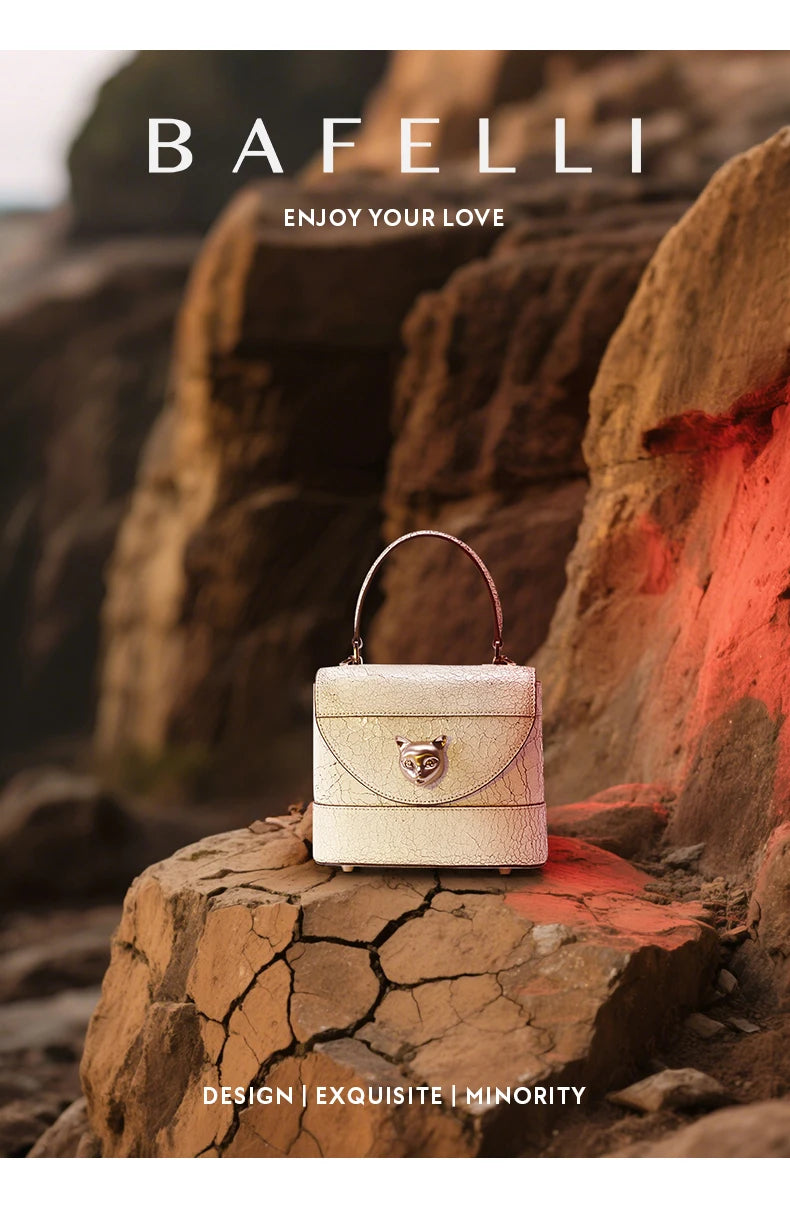 Cracked Genuine Leather Mini Bucket Bag – Cat Head Vintage Crossbody