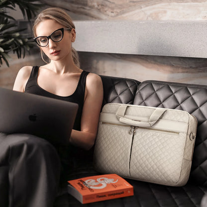 Nylon Structured Laptop Briefcase and Shoulder Bag