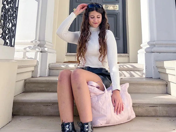 Milk Cotton Yoga Strap Tote Bag