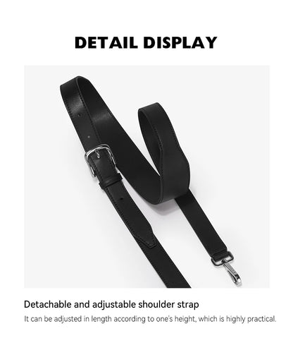 Soft Genuine Leather Underarm Tote – Compact Travel-Inspired Crossbody