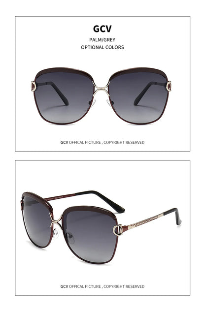 Square Polarized Sunglasses – Stainless Steel Frame