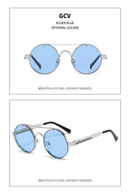 Circular Polarized Metal Sunglasses for Women – Hip Hop Style