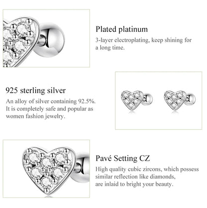Brilliant Star and Butterfly Sterling Silver Stud Earrings