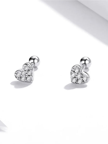 Brilliant Star and Butterfly Sterling Silver Stud Earrings
