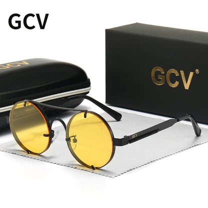 Circular Polarized Metal Sunglasses for Women – Hip Hop Style