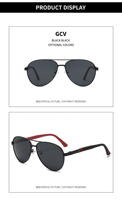 Classic Oval Polarized Sunglasses – Aluminum Frame