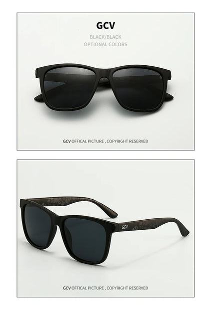 Square Polarized Sunglasses – Stainless Steel Frame