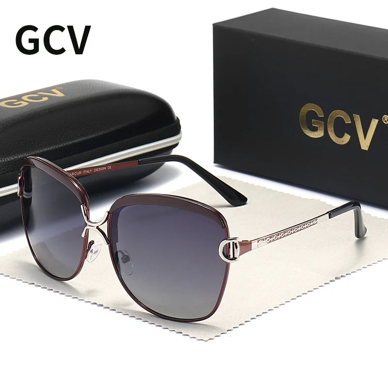 Square Polarized Sunglasses – Stainless Steel Frame