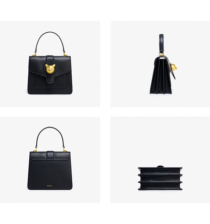Split Leather Doctor Shoulder and Crossbody Bag