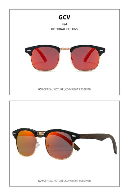 Butterfly Wooden Polarized Party Sunglasses