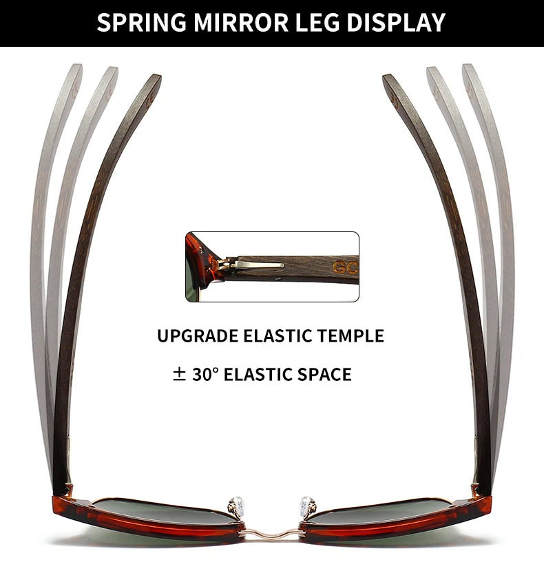 Butterfly Wooden Polarized Party Sunglasses