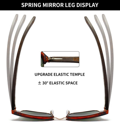 Butterfly Wooden Polarized Party Sunglasses