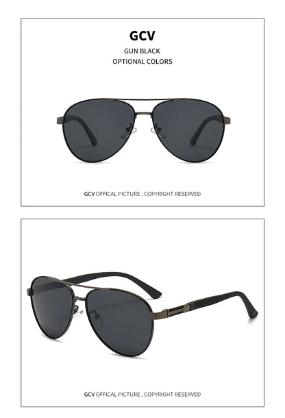 Classic Oval Polarized Sunglasses – Aluminum Frame