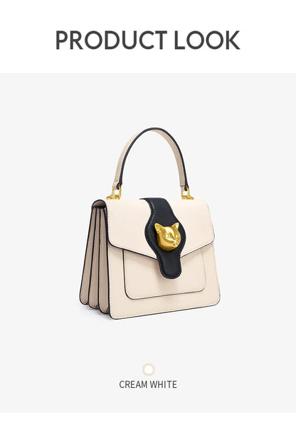Split Leather Doctor Shoulder and Crossbody Bag