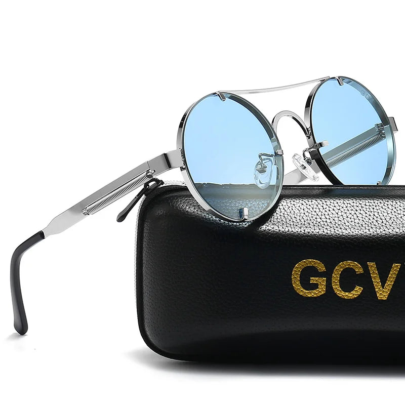 Circular Polarized Metal Sunglasses for Women – Hip Hop Style