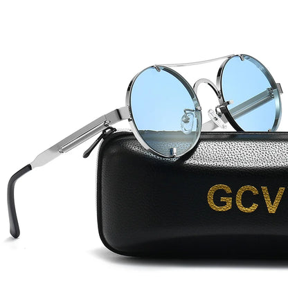 Circular Polarized Metal Sunglasses for Women – Hip Hop Style