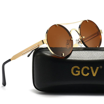 Circular Polarized Metal Sunglasses for Women – Hip Hop Style