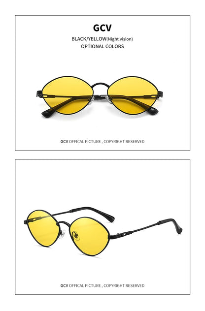 Alloy Oval Polarized Sunglasses