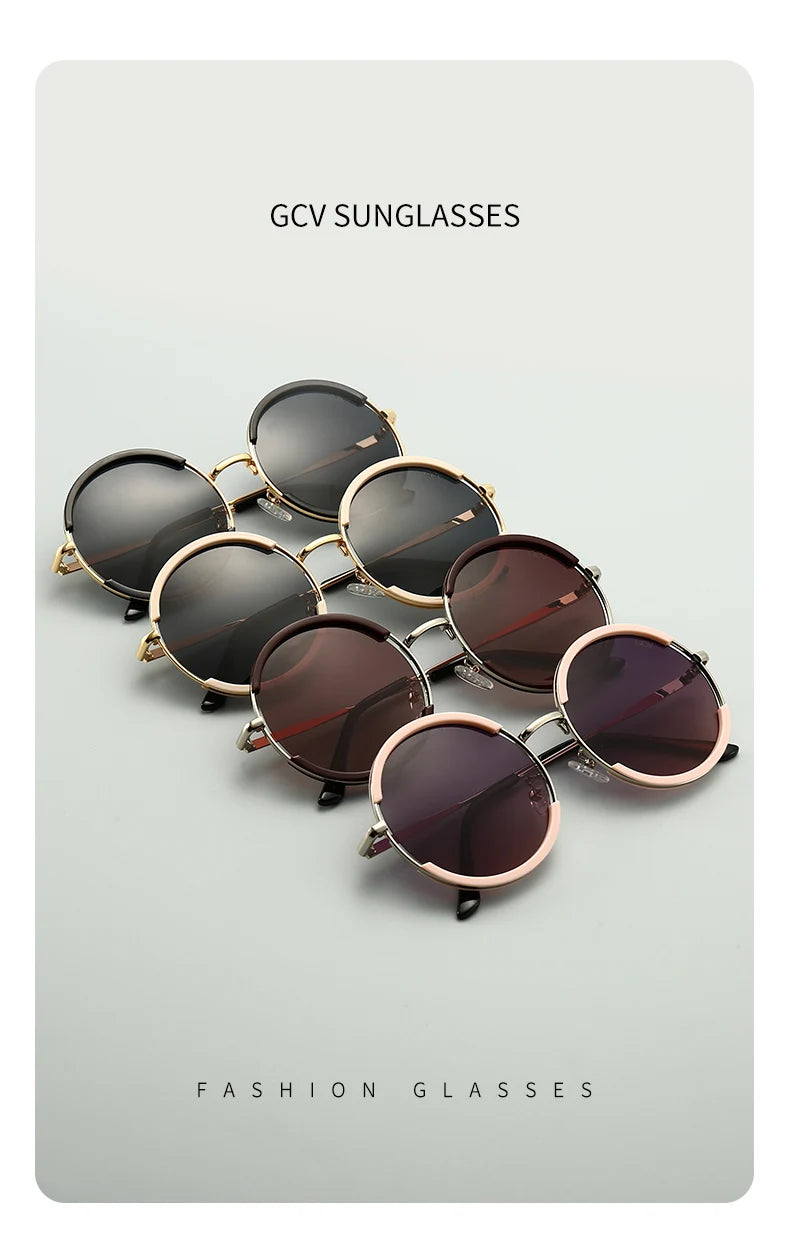 Circular Metal Polarized Party Sunglasses