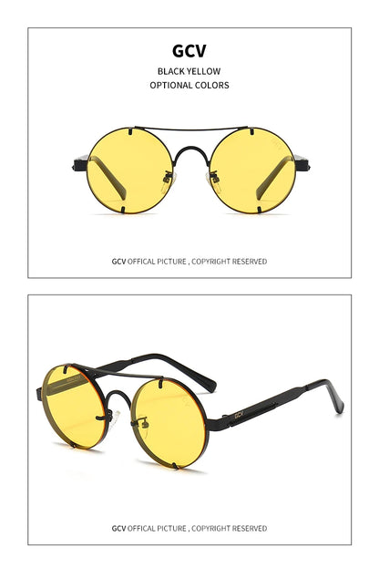 Circular Polarized Metal Sunglasses for Women – Hip Hop Style