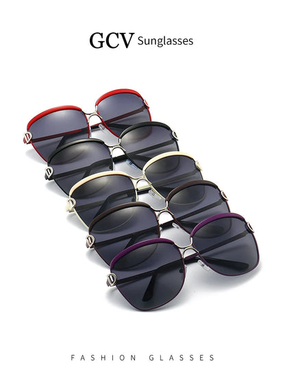 Square Polarized Sunglasses – Stainless Steel Frame