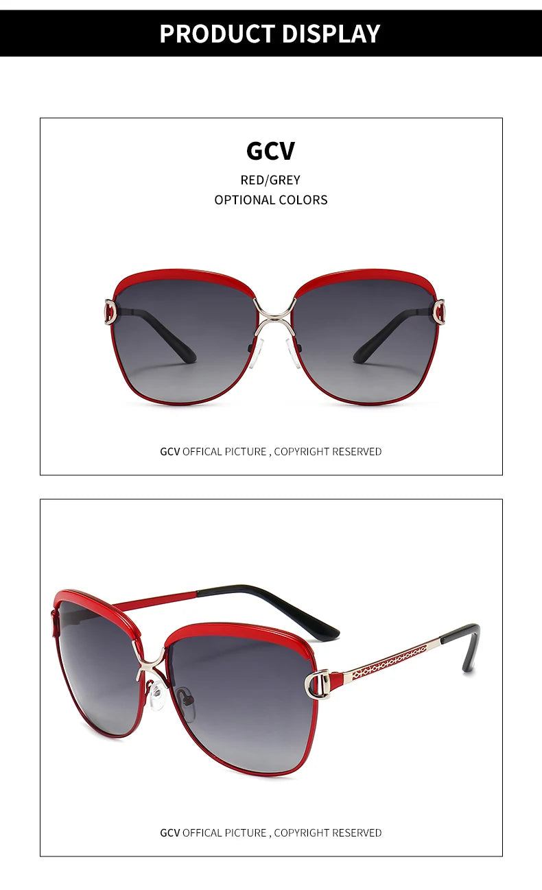 Square Polarized Sunglasses – Stainless Steel Frame