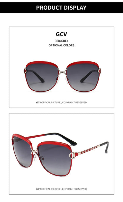 Square Polarized Sunglasses – Stainless Steel Frame