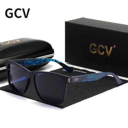 Square Polarized Sunglasses – Stainless Steel Frame
