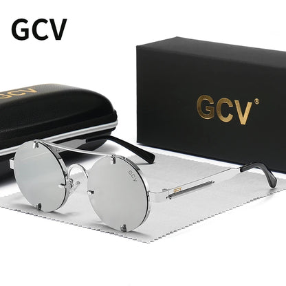 Circular Polarized Metal Sunglasses for Women – Hip Hop Style