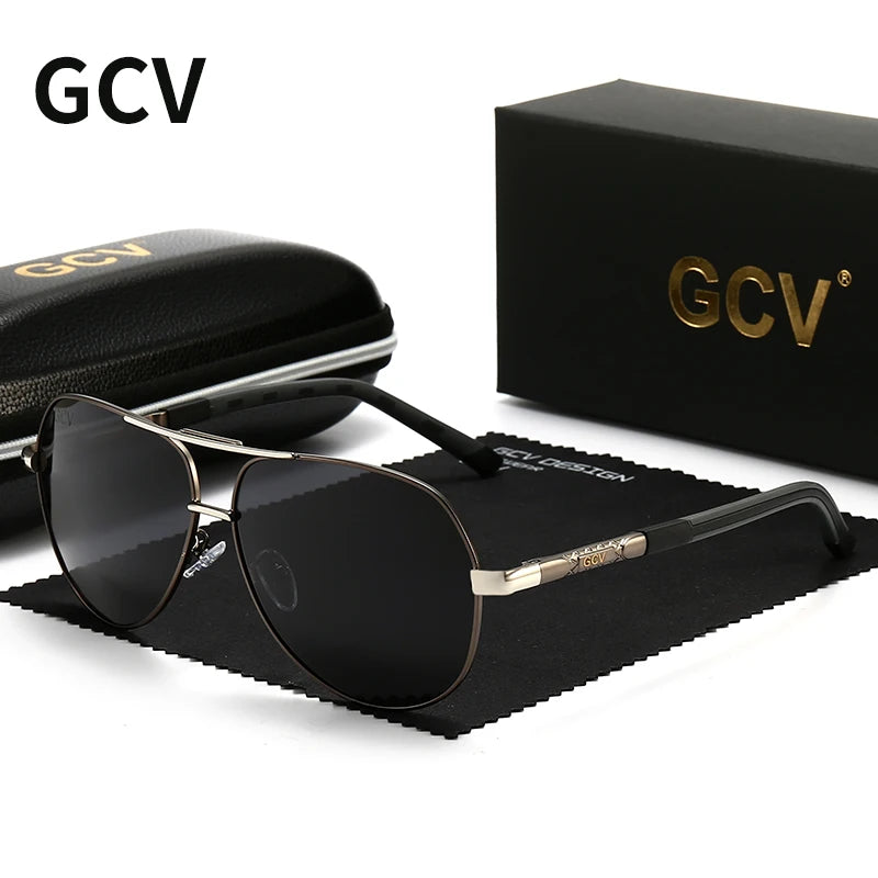 Vintage Aluminum Polarized Oval Sunglasses