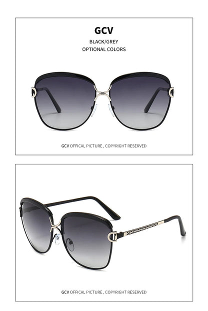 Square Polarized Sunglasses – Stainless Steel Frame