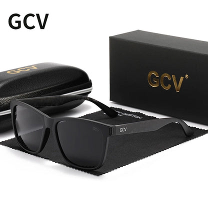 Square Polarized Sunglasses – Stainless Steel Frame