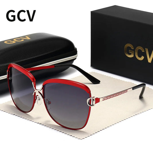 Square Polarized Sunglasses – Stainless Steel Frame
