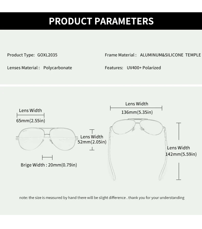 Vintage Aluminum Polarized Oval Sunglasses