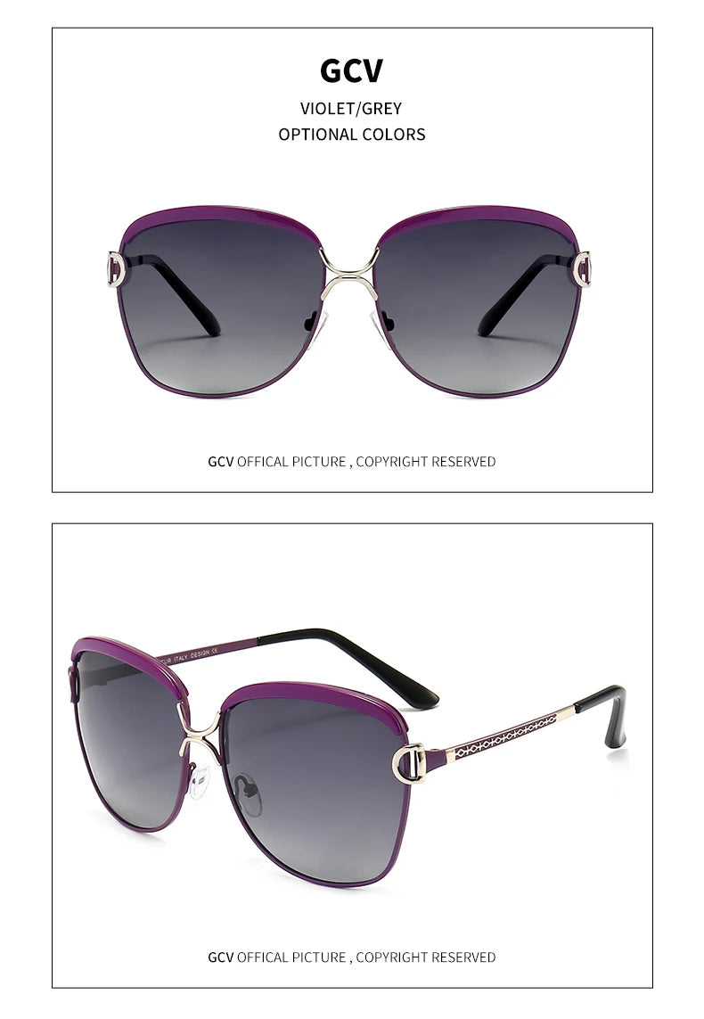 Square Polarized Sunglasses – Stainless Steel Frame