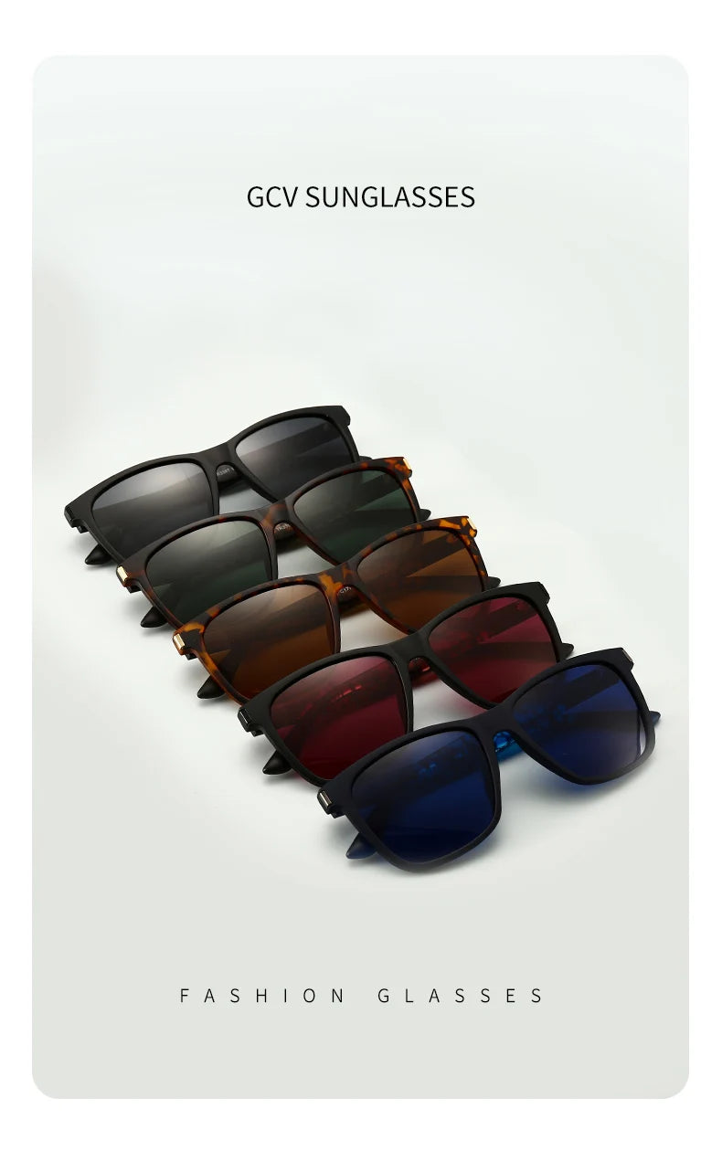 Square Polarized Sunglasses – Stainless Steel Frame