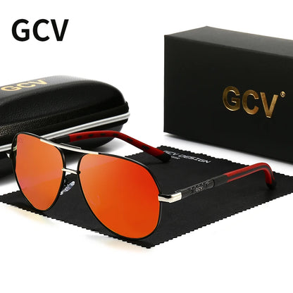 Vintage Aluminum Polarized Oval Sunglasses